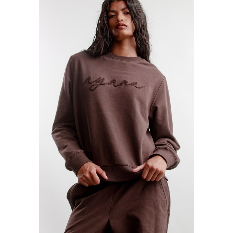 Hannah Sweatshirt _ 160330 _ Chocolate XS CHOCOLATE