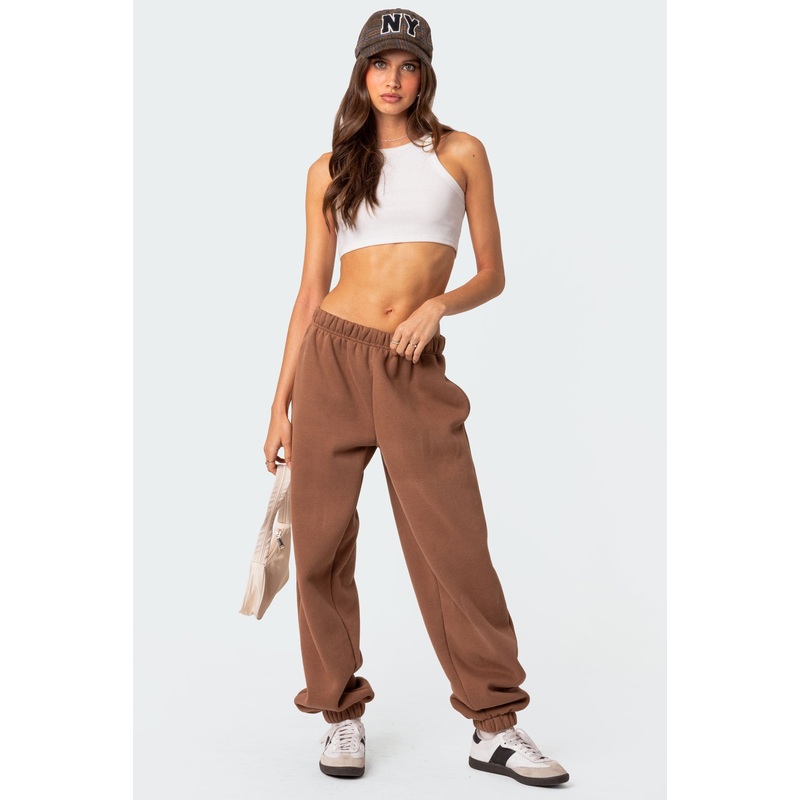 Clark Oversized Sweatpants BROWN XS