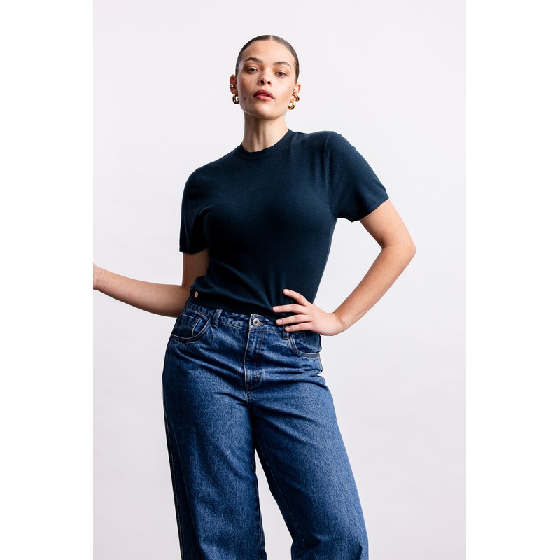 Siki Fitted Knit Top _ 163188 _ Black Texture XS BLACK TEXTURE