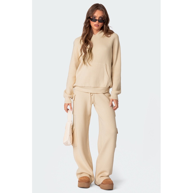 Wynter Knit Cargo Pants CREAM XS