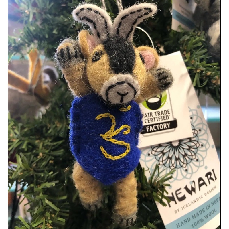 Handmade Goat Ornament JUMPING GOAT