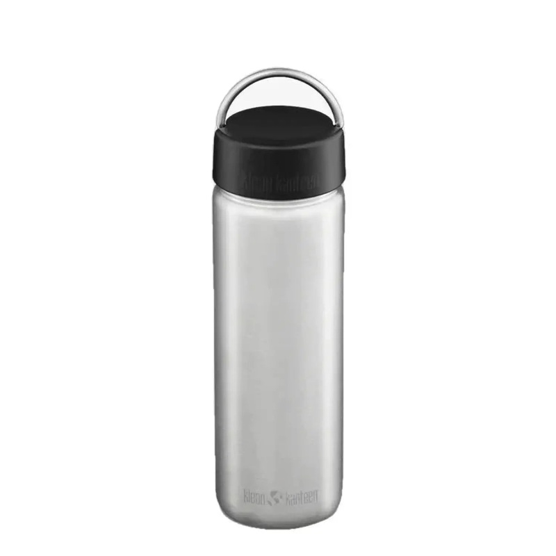 Wide Water Bottle with Loop Cap BRUSHED STAINLESS 27 oz