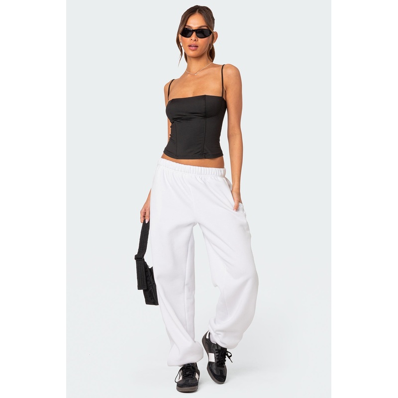 Clark Oversized Sweatpants WHITE XS