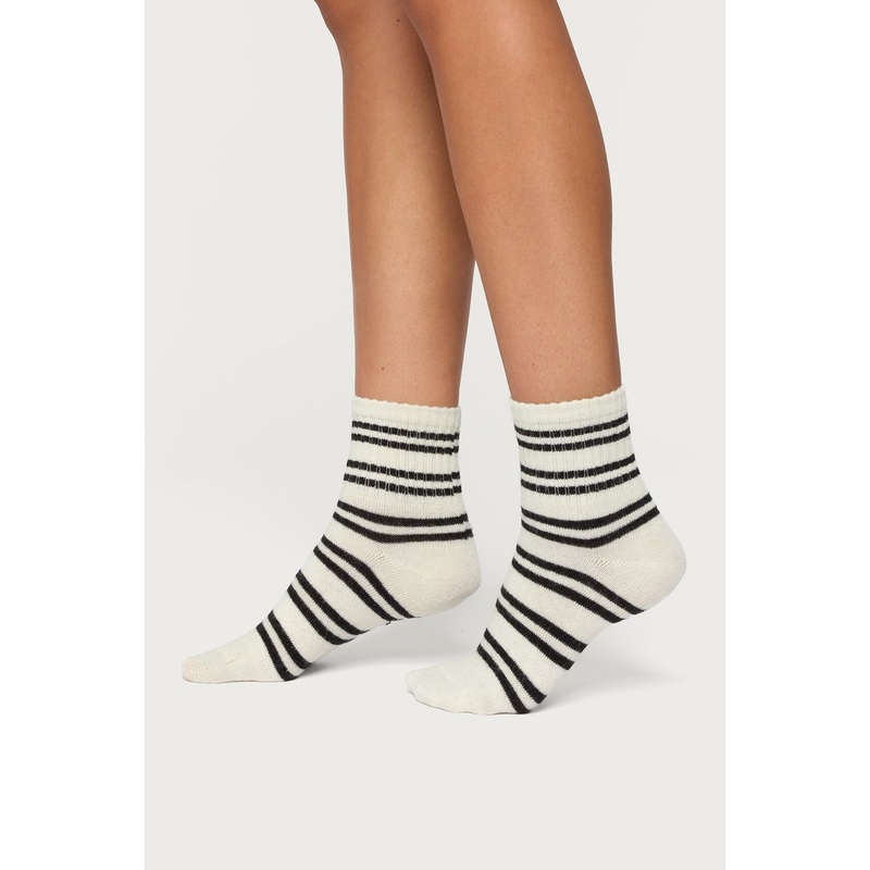 Everyday Striped Socks WHITE OS