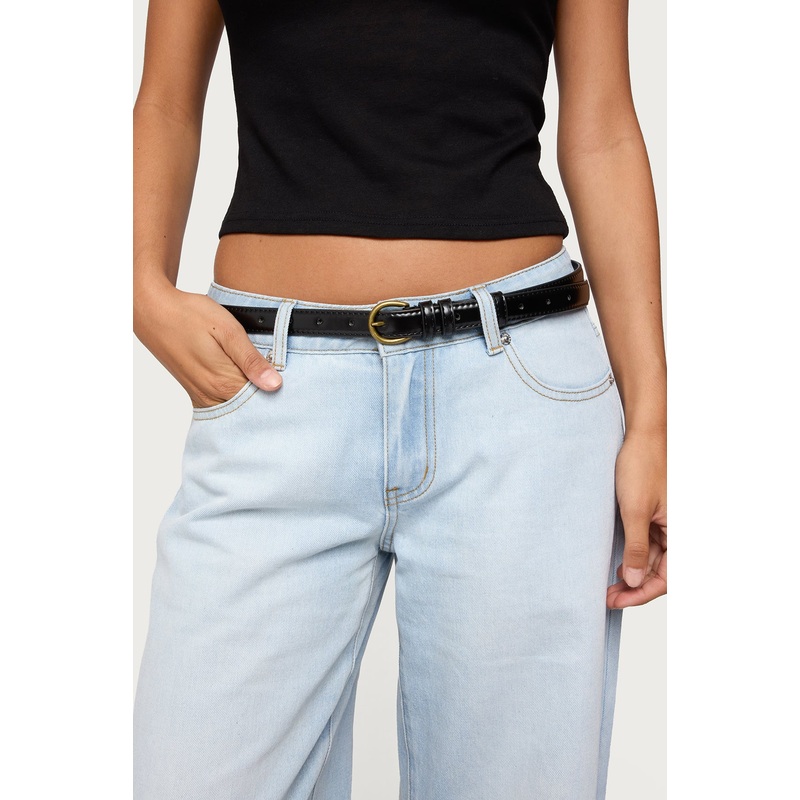 Goldey Faux Leather Belt BLACK OS