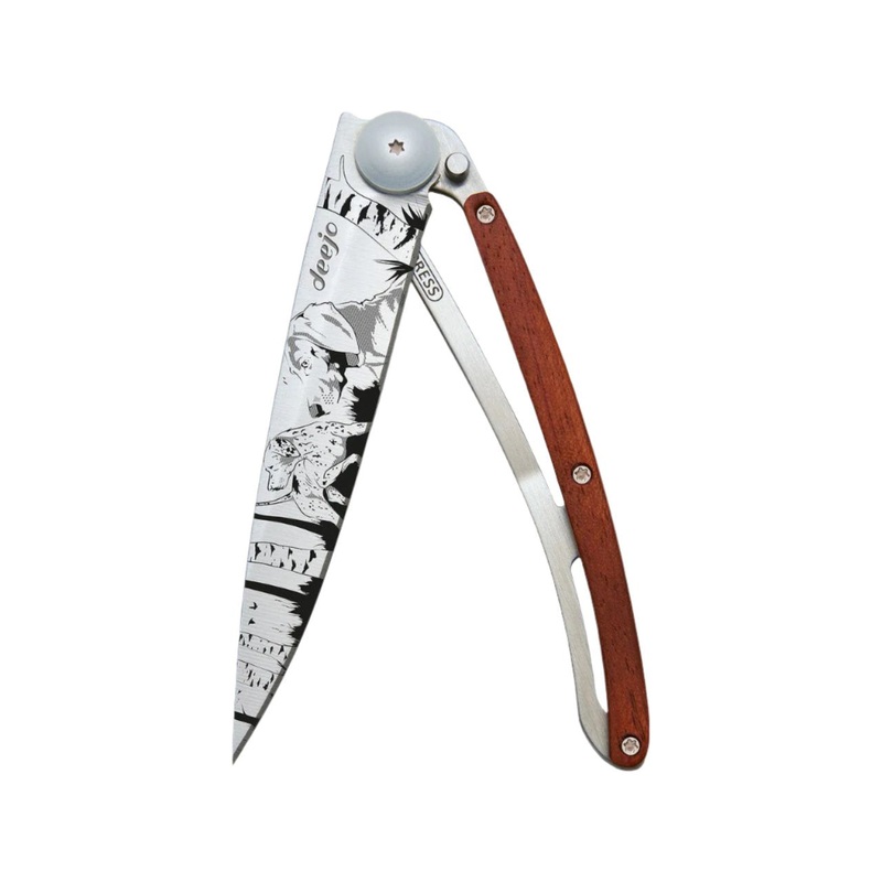 37G Coral Wood Hunting Day Knife CORAL WOOD/GREY