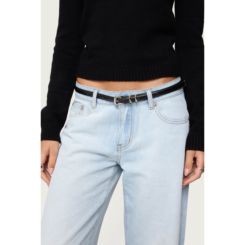 City Chic Faux Leather Belt BLACK OS