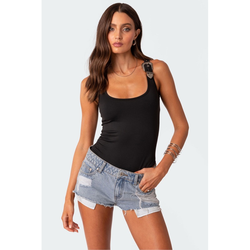 Barker Buckle Strap Bodysuit BLACK XS