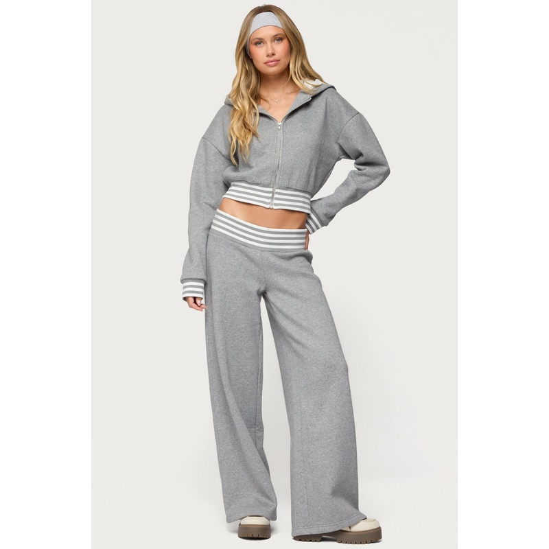 Eloura Stripey Sweatpants GRAY-MELANGE XS