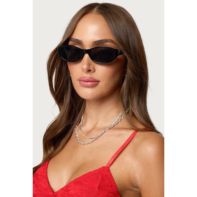 Lavinia Oval Sunglasses BLACK OS
