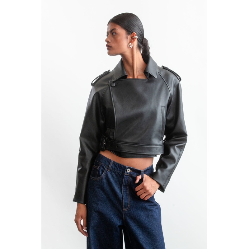 Zazi Biker Jacket 6 BLACK TEXTURE