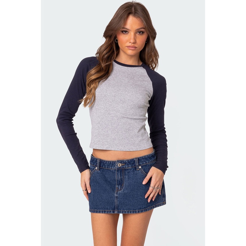 Raya Long Sleeve T Shirt GRAY MELANGE XS