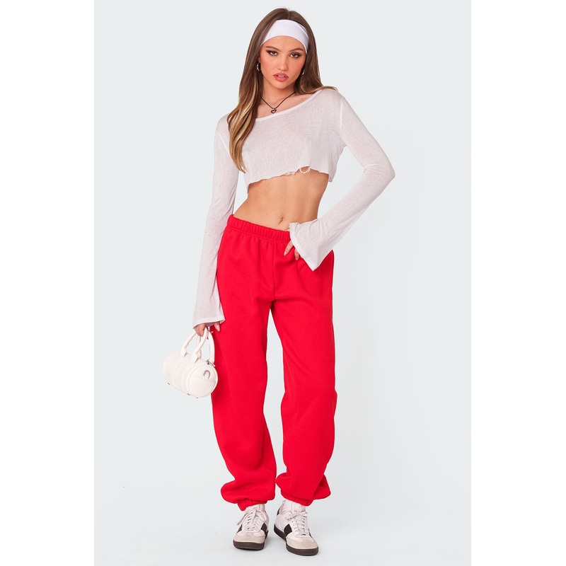 Clark Oversized Sweatpants RED XS