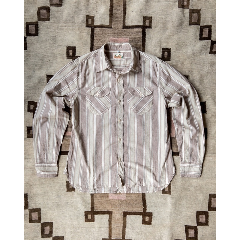 Washed Madras Workshirt – Earthtone Stripe XS