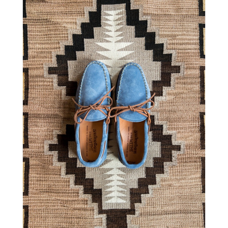 Wythe x Yuketen Handmade Suede Canoe Mocs – Ox Blue 8