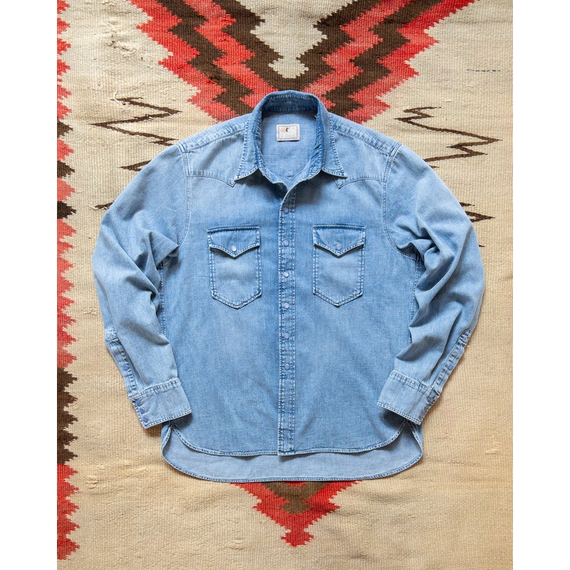 Denim Pearlsnap Shirt – Washed Indigo XS