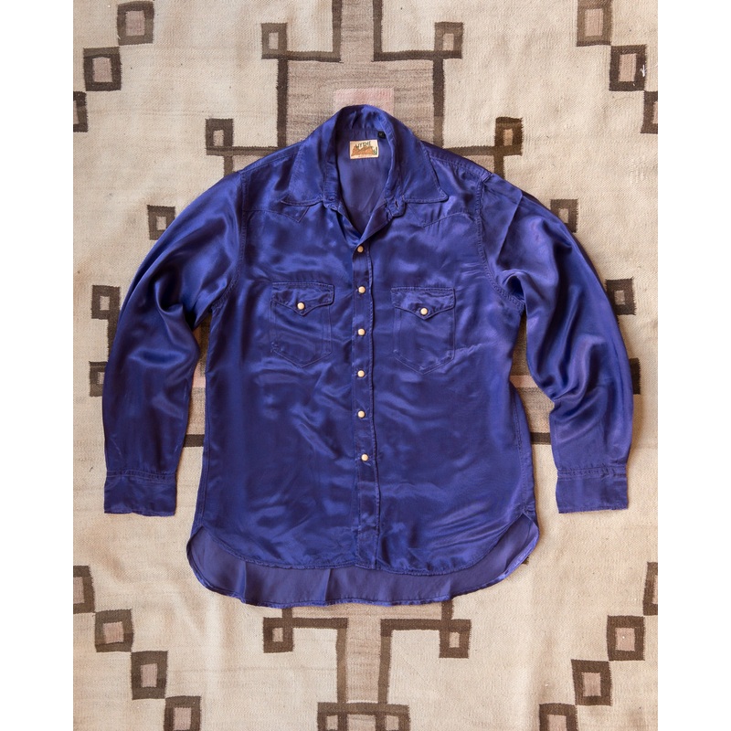 Satin Rodeo Shirt – Royal Purple XS