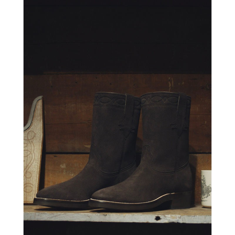Chocolate Suede Roper Boots 7