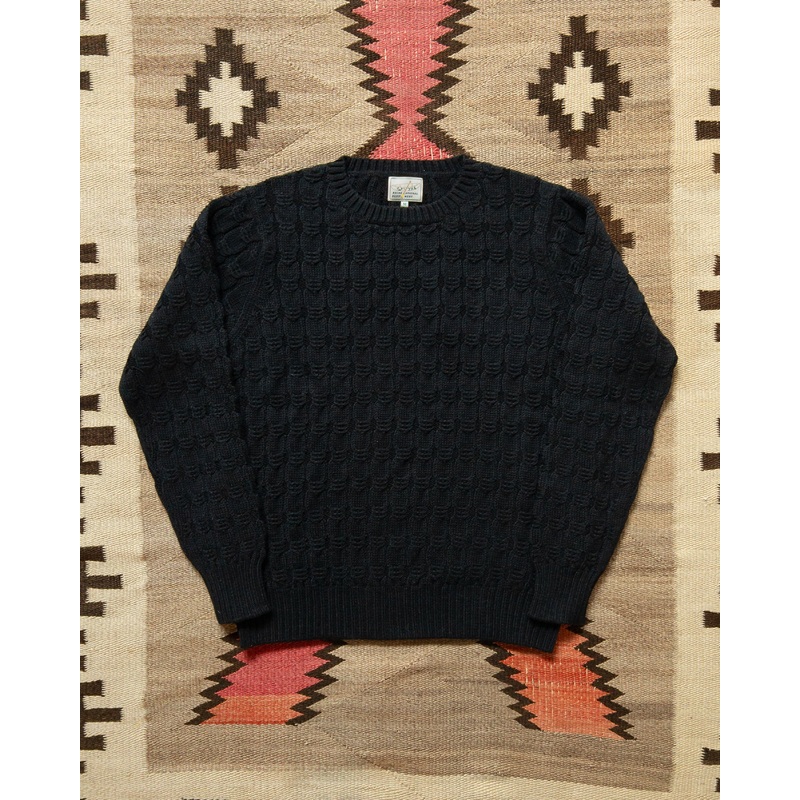 Highland Cableknit Sweater – Black XS