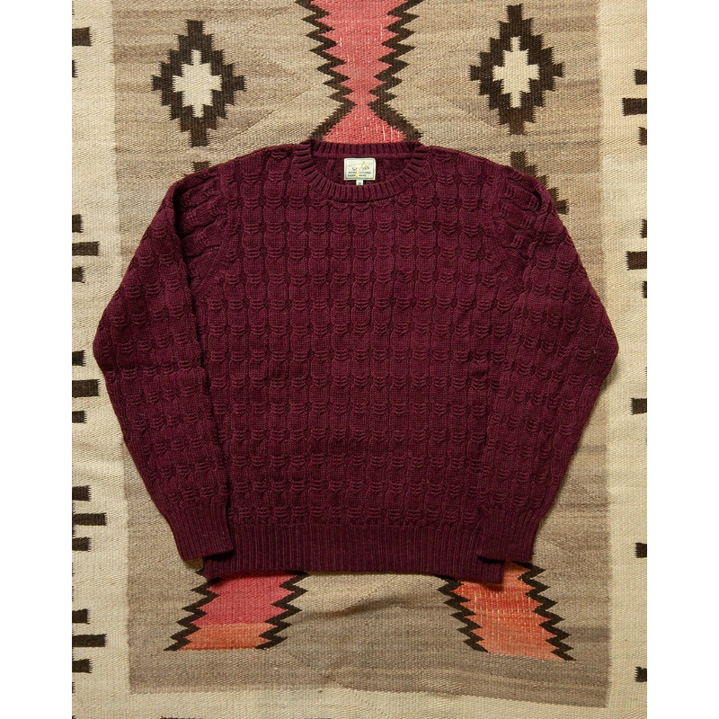 Highland Cableknit Sweater – Bordeaux XS