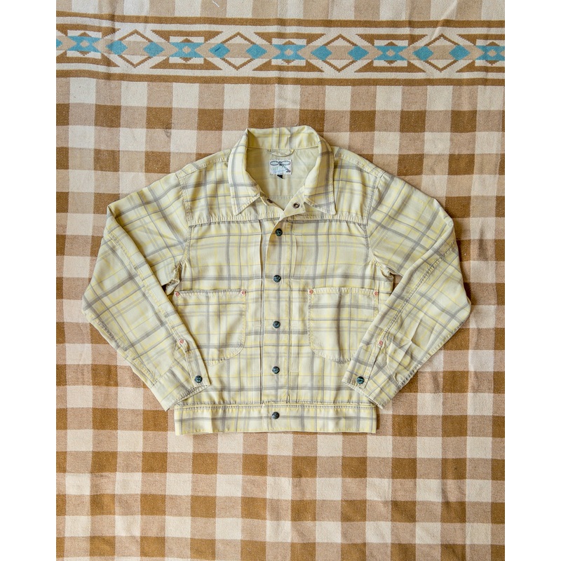 Printed Corral Plaid Tencel Ranch Jacket – Sunflower S