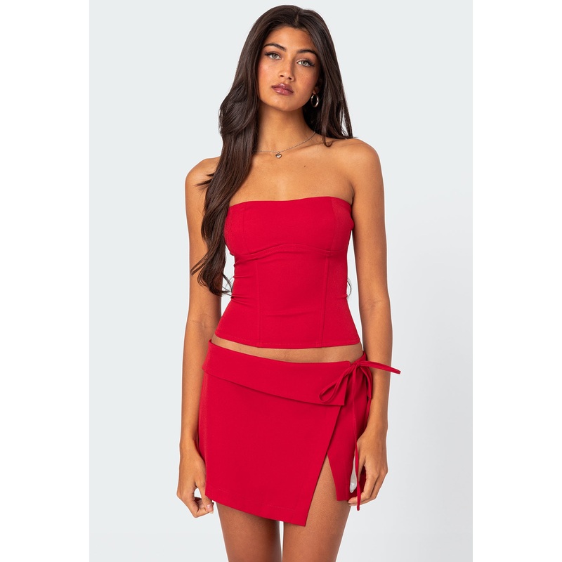 Selena Lace Up Corset RED XS