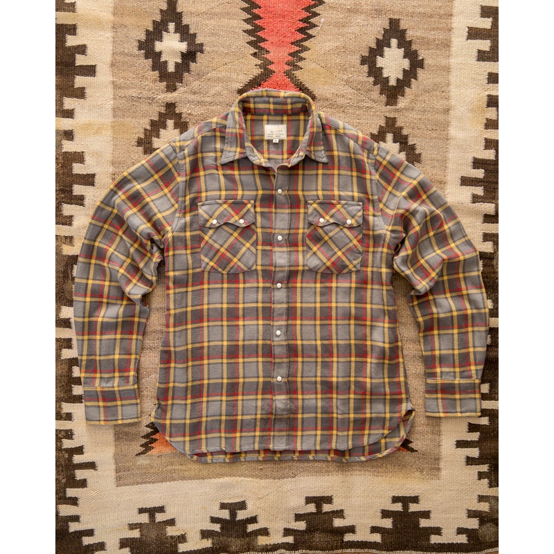 Washed Flannel Pearlsnap Shirt – Dusk Plaid XS