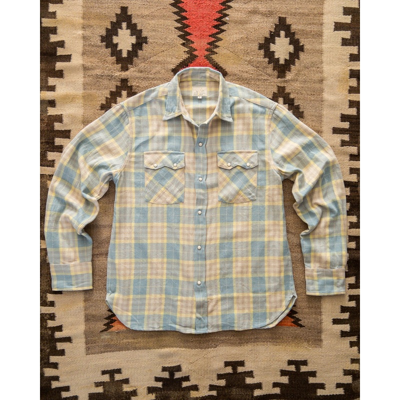 Washed Flannel Pearlsnap Shirt – Sand Dunes Sunrise XS