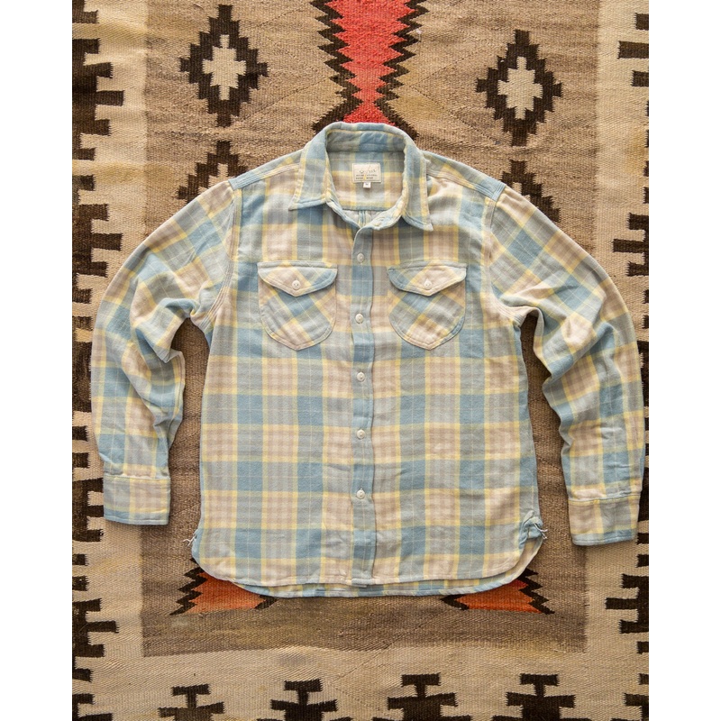 Washed Flannel Workshirt – Sand Dunes Sunrise XS