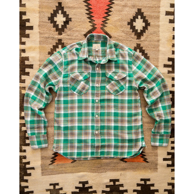 Washed Flannel Workshirt – Spring Pastures XS