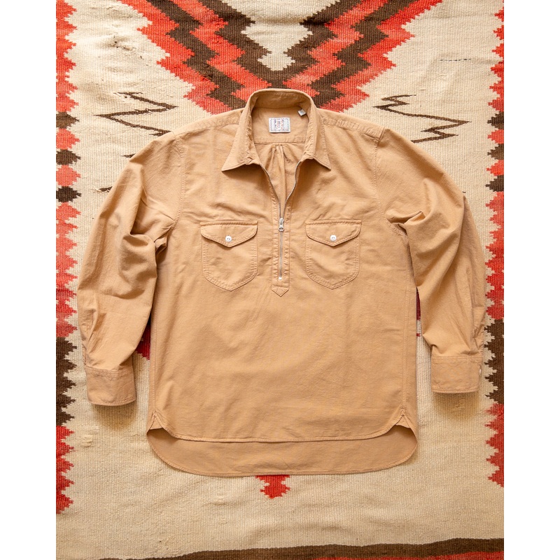 Aertex Half-Zip Shirt – Apricot S