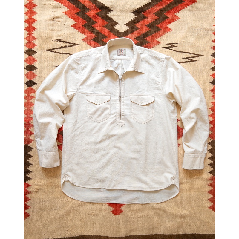 Aertex Half-Zip Shirt – Unbleached S