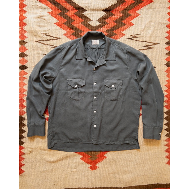 Tencel Gabardine Patio Shirt – Faded Black XS