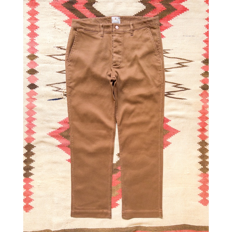 Bedford Cord Flat Front Chinos – Bay Brown 28