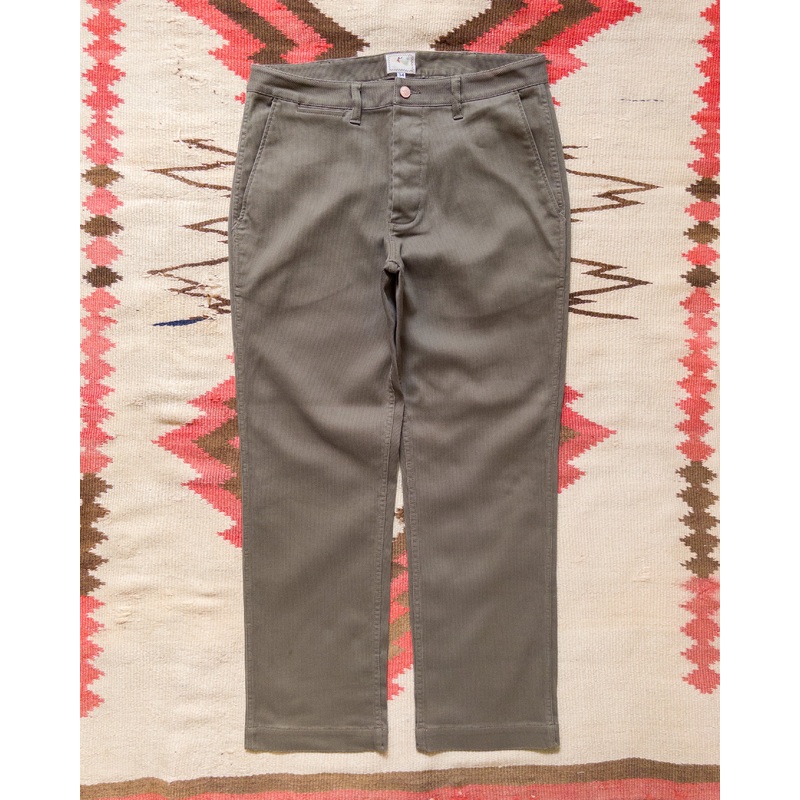 Bedford Cord Flat Front Chinos – Faded Olive 28