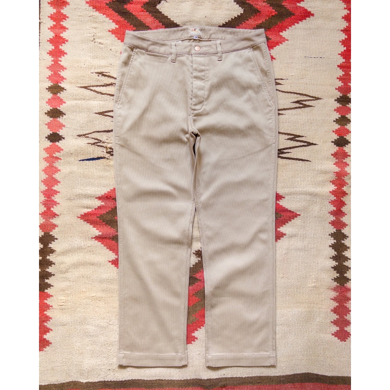 Bedford Cord Flat Front Chinos – Off White 28