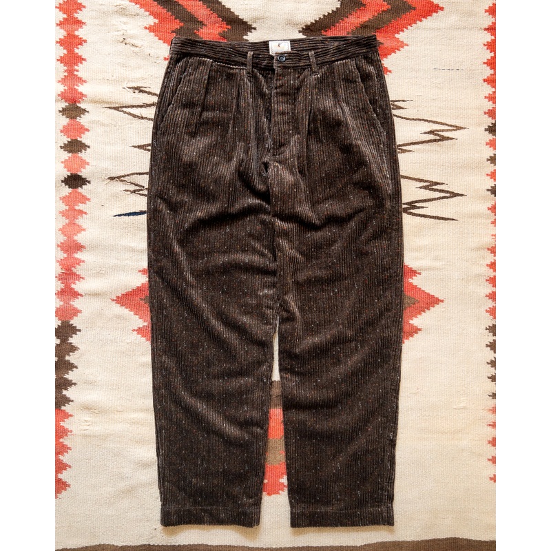 Donegal Corduroy Pleated Chino – Rustic Brown 30