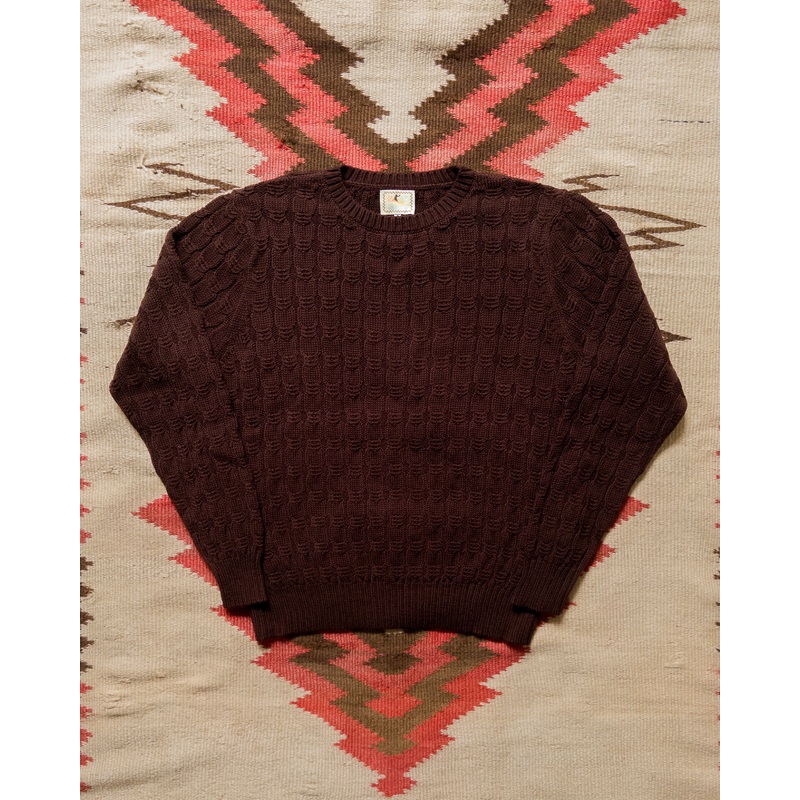 Highland Cableknit Sweater – Brown XS