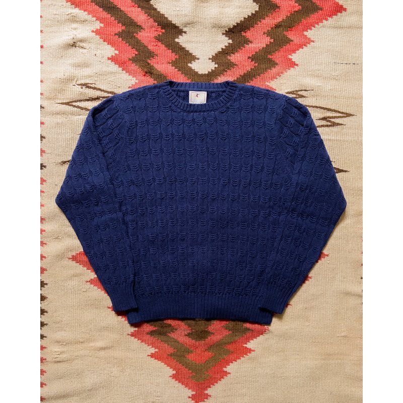 Highland Cableknit Sweater – Navy XS
