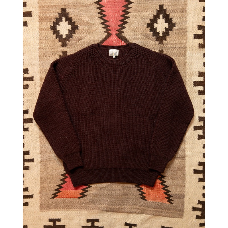 Highland Shakerknit Sweater – Brown XS
