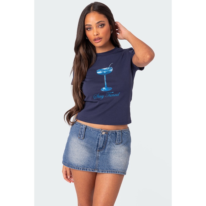 Tuned In T Shirt NAVY XS