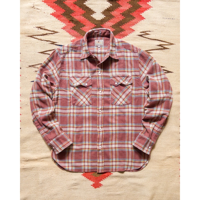 Washed Flannel Pearlsnap Shirt – Autumn Rust XS
