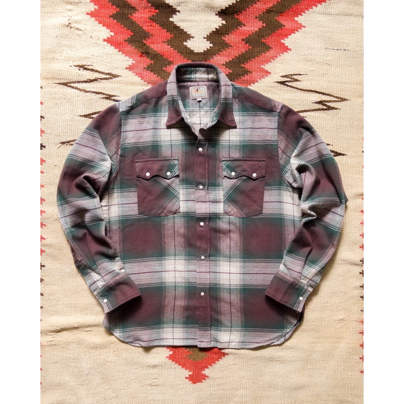 Washed Flannel Pearlsnap Shirt – Grizzly Shadow Plaid XS