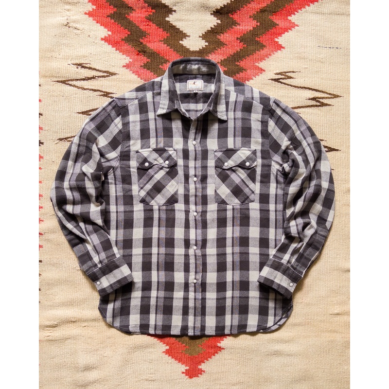 Washed Flannel Pearlsnap Shirt – Night Pitch XS