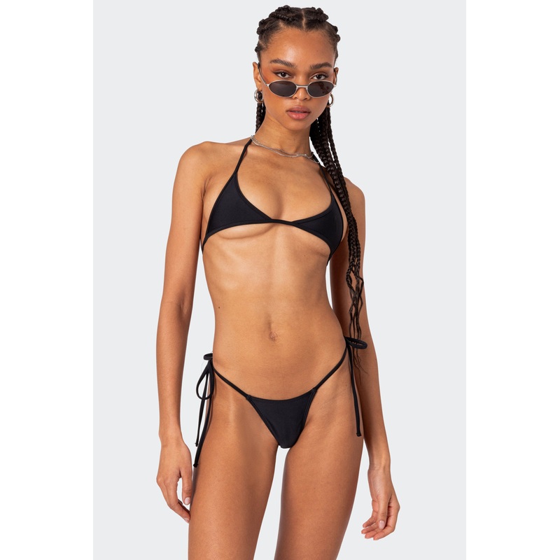 Elora Micro Triangle Bikini Top BLACK XS