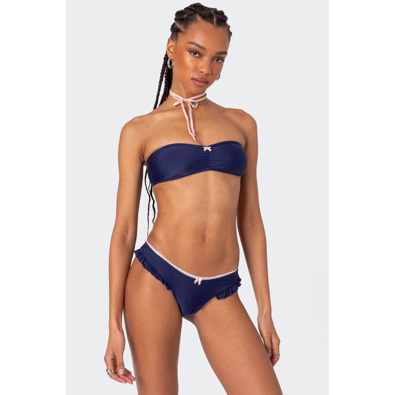 Maggie Bandeau Bikini Top NAVY XS