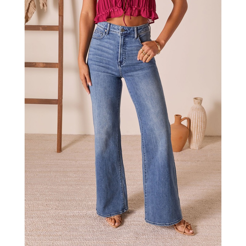 Blue Moon Stretch Bootcut Jeans Dark Wash 24