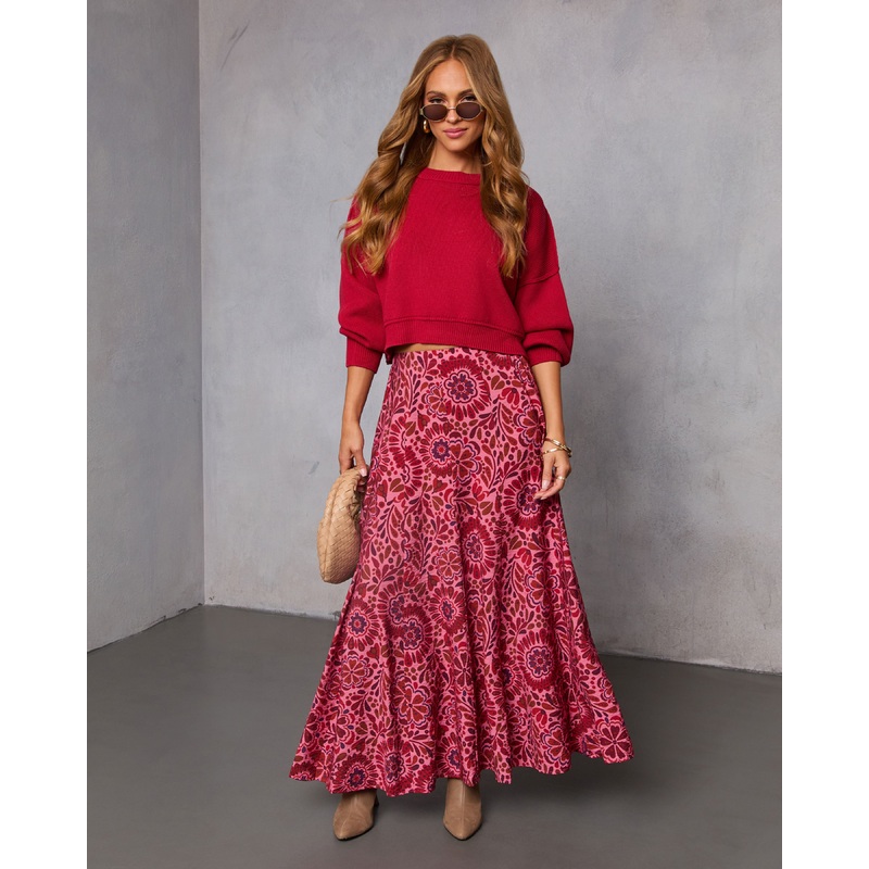 Amber Hour Maxi Skirt Pink Multi XS