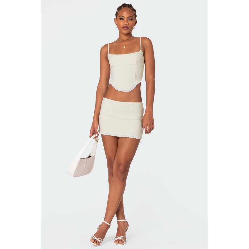 Thora Woven Mini Skirt CREAM XS