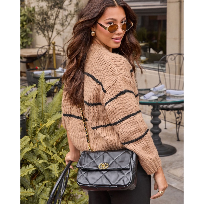 Clarisa Quilted Crossbody Bag Black O/S